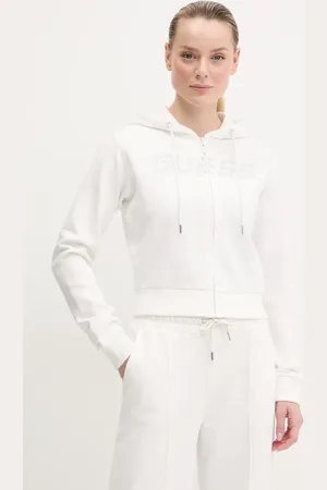 Guess Bluza bawełniana PRIMULA damska kolor z kapturem z aplikacją V5GQ10 KCRP0