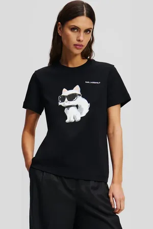Karl Lagerfeld T-shirt bawełniany damski kolor A2W17119