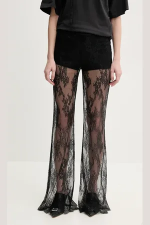 ANIYE BY Spodnie damskie kolor dzwony high waist 185630