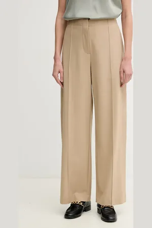 Mos Mosh Spodnie damskie kolor szerokie high waist 169780