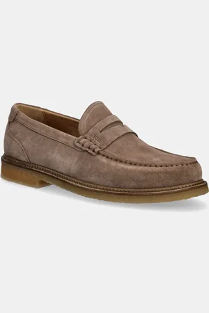 HUGO BOSS Mokasyny zamszowe Kope męskie kolor 50541772