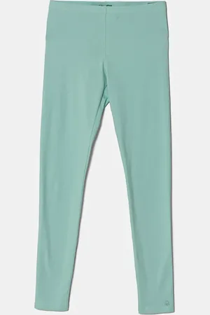 Benetton Legginsy dziecięce kolor gładkie 3MT1CF02G