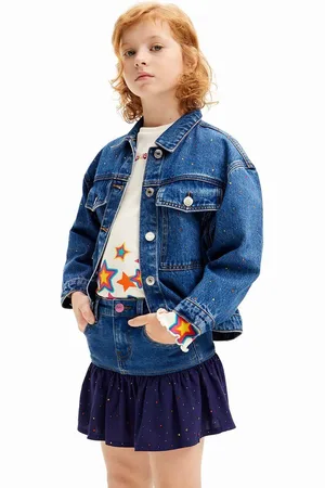Desigual Spódnica jeansowa dziecięca kolor mini rozkloszowana 24WGFD01