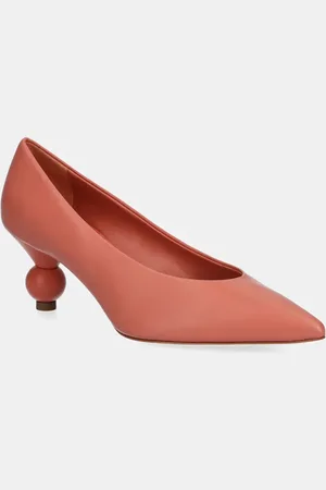 Max Mara Czółenka skórzane RENZA kolor na niskim obcasie 2515521054600