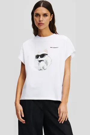 Karl Lagerfeld T-shirt bawełniany damski kolor A2W17115