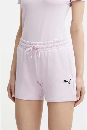 PUMA Szorty bawełniane BETTER ESSENTIALS kolor gładkie high waist 680974