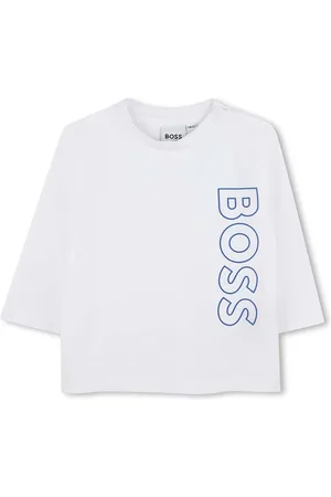 HUGO BOSS Longsleeve bawełniany niemowlęcy kolor z nadrukiem J51293