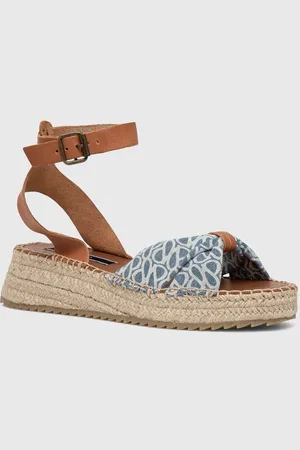 Pepe Jeans Sandały PLS90674 damskie kolor na platformie KATE THELMA