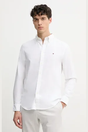 Tommy Hilfiger Koszula bawełniana męska kolor slim z kołnierzykiem button-down MW0MW38556