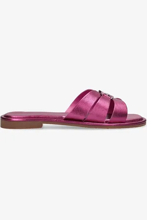 Mexx Klapki skórzane RAMA PARROT damskie kolor MI001606351W