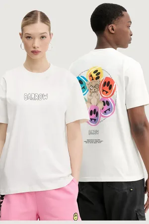 BARROW T-shirt bawełniany kolor z nadrukiem S5BWUATH053