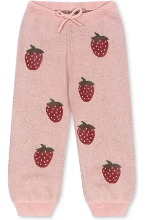 Konges Sløjd Spodnie dresowe dziecięce LAPIS LUREX KNIT PANTS kolor z aplikacją KS102261