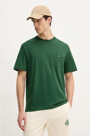 Lacoste T-shirt bawełniany męski kolor gładki TH2827