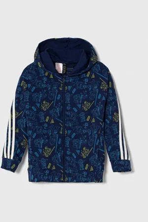 adidas Bluza dziecięca x Star Wars kolor z kapturem wzorzysta