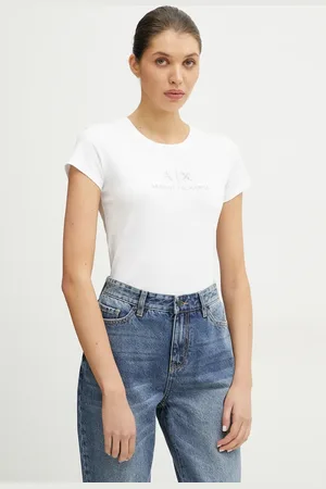 Armani Exchange T-shirt bawełniany damski kolor XW000386 AF10354