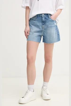 Calvin Klein Szorty damskie kolor gładkie high waist J20J225159