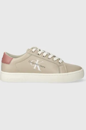 Calvin Klein Sneakersy skórzane CLASSIC CUPSOLE LACEUP LTH WN kolor YW0YW01269
