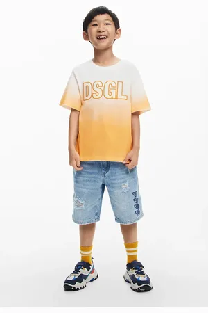 Desigual T-shirt bawełniany dziecięcy kolor wzorzysty 25SBTK13