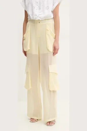 Pinko Spodnie damskie kolor proste high waist 104751 A21F