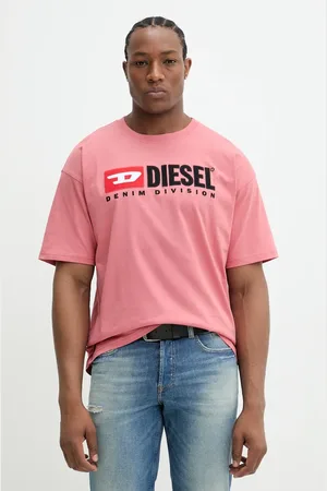Diesel T-shirt bawełniany T-BOXT-DIV męski kolor z aplikacją A14943.0GRAI