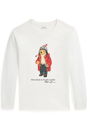 Ralph Lauren Longsleeve bawełniany dziecięcy kolor z nadrukiem 323883620008