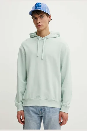 HUGO BOSS Bluza bawełniana męska kolor z kapturem gładka 50486478