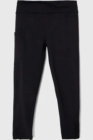 Abercrombie & Fitch Legginsy dziecięce kolor gładkie
