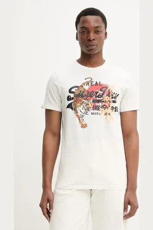 Superdry T-shirt bawełniany męski kolor z nadrukiem M1012111A-U4Y