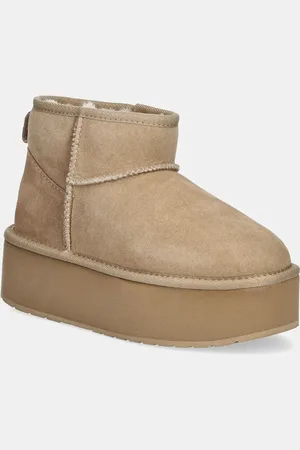 Emu śniegowce zamszowe Stinger Micro Flatform kolor W13082 Sand