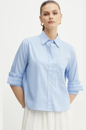 HUGO BOSS Koszula damska kolor regular z kołnierzykiem klasycznym 50531519