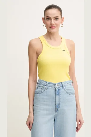 Lacoste Top bawełniany kolor