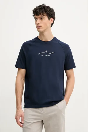 Paul & Shark T-shirt bawełniany męski kolor z aplikacją 25411050