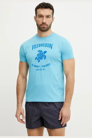 Vilebrequin T-shirt bawełniany PORTISOL męski kolor z nadrukiem PTSC9018