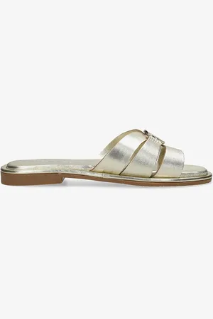 Mexx Klapki skórzane RAMA PARROT damskie kolor MI001606351W