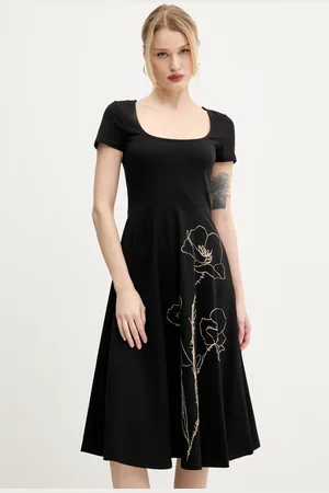 Desigual Sukienka NAPOLES kolor midi rozkloszowana 25SWVK09