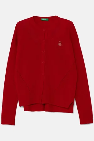 Benetton Kardigan wełniany dziecięcy kolor lekki 1244C500N