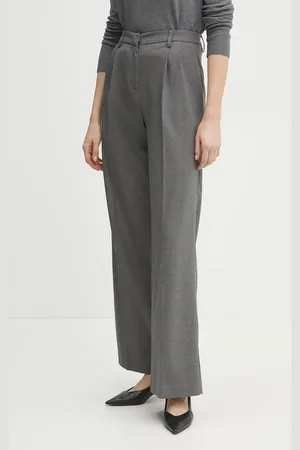 Morgan Spodnie PANIS.F damskie kolor szerokie high waist PANIS.F