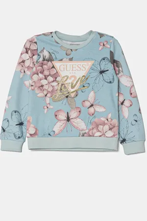 Guess Bluza bawełniana dziecięca kolor wzorzysta K5RQ01 KA6R4