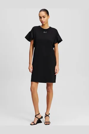 Karl Lagerfeld Sukienka bawełniana kolor mini prosta A2W13039