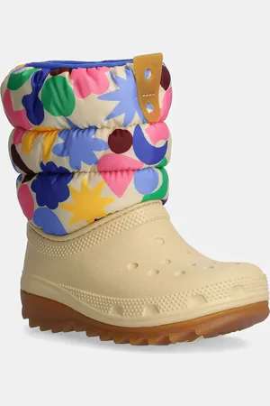 Crocs śniegowce dziecięce CLASSIC NEO PUFF GEO SHAPES BOOT kolor 210411