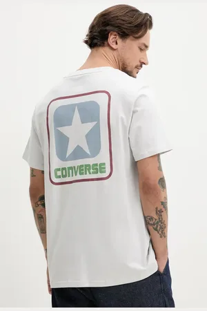 Converse T-shirt bawełniany męski kolor z nadrukiem 10027993-A03