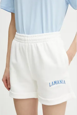 La Mania Szorty damskie kolor z aplikacją high waist JUNGLE