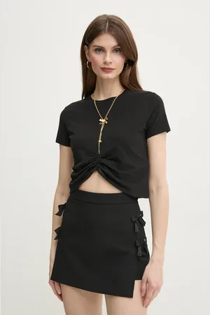 Elisabetta Franchi T-shirt bawełniany damski kolor MA00651E2
