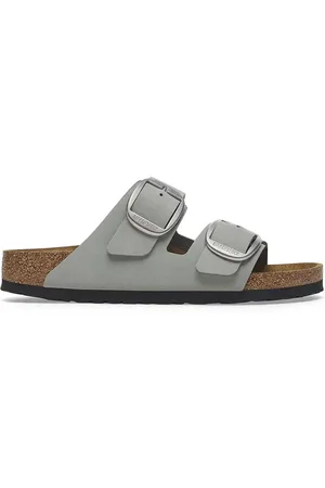 Birkenstock Klapki nubukowe Arizona Big Buckle damskie kolor 1029291