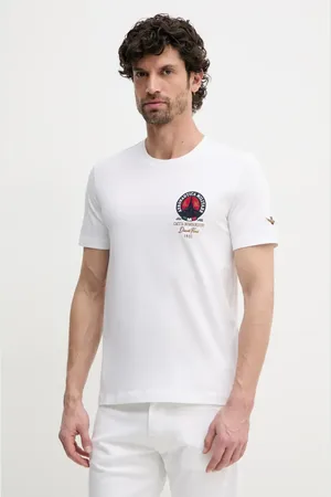 Aeronautica Militare T-shirt bawełniany męski kolor z aplikacją TS2408J592