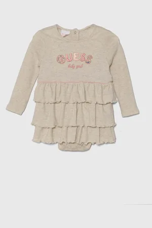 Guess Sukienka bawełniana niemowlęca kolor mini rozkloszowana S4YG12 KAE14