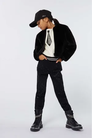 Karl Lagerfeld Legginsy dziecięce kolor z nadrukiem Z30202