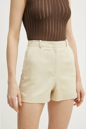 Patrizia Pepe Szorty damskie kolor gładkie high waist 8P0698 A543