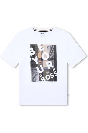 HUGO BOSS T-shirt bawełniany dziecięcy kolor z nadrukiem J51217
