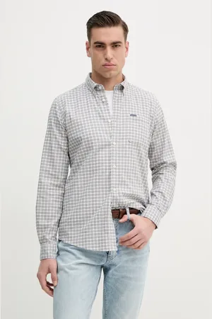 Barbour Koszula bawełniana Banner Tailored Shirt męska kolor slim z kołnierzykiem button-down MSH5435